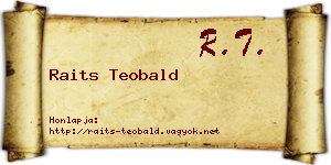 Raits Teobald névjegykártya